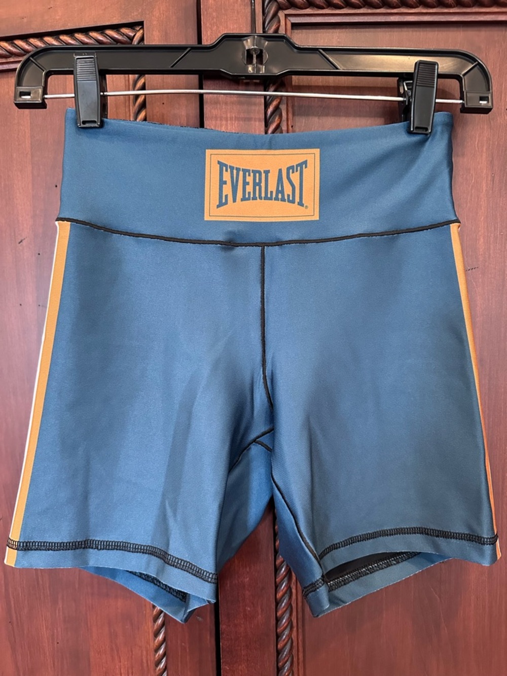Everlast Blue Bike Shorts with Gold Accents